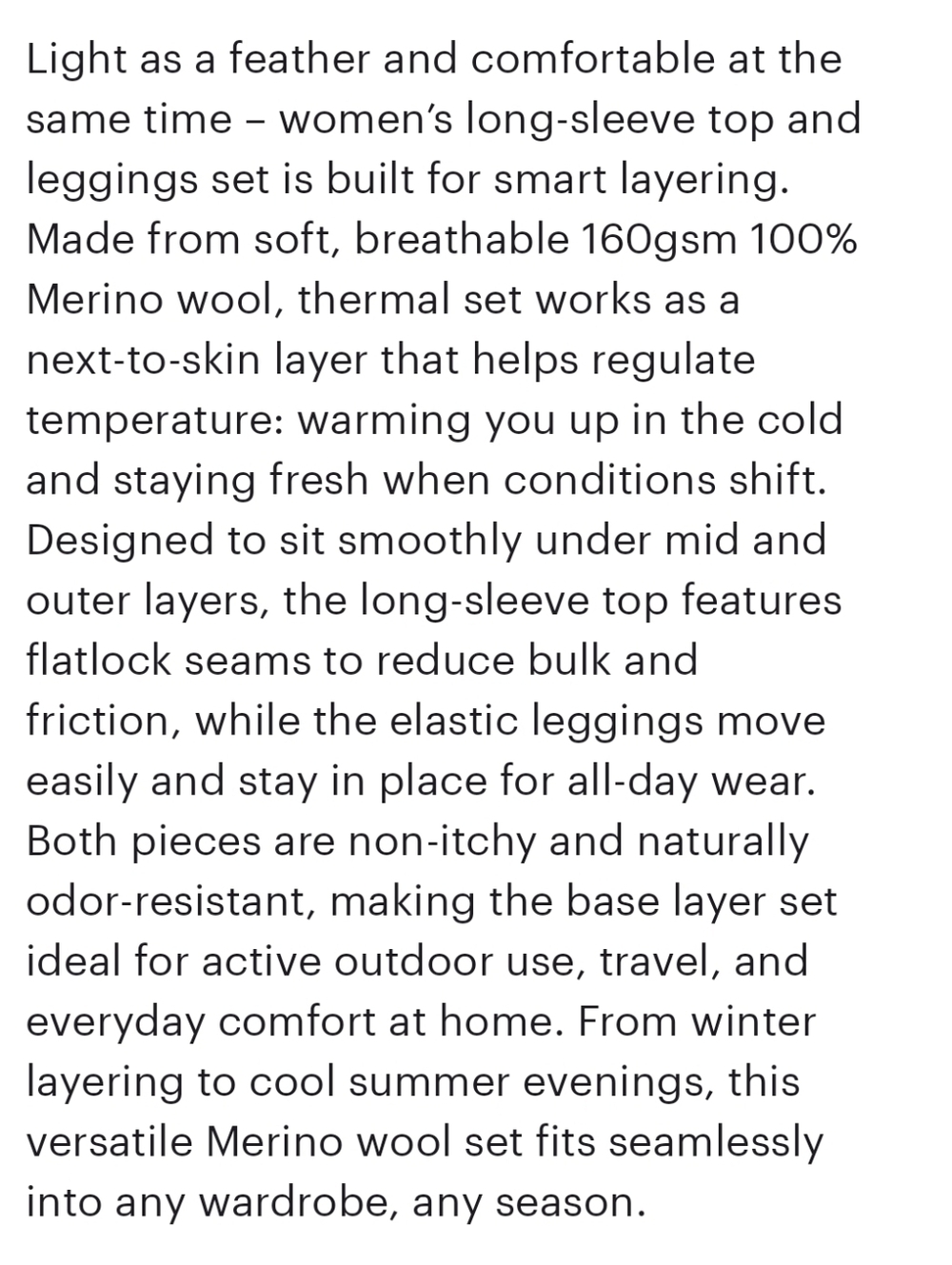 100% Merino Wool base layer - Picture 5 of 5